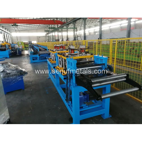 High-speed Non-stop cutting CU purlin roll forming machine